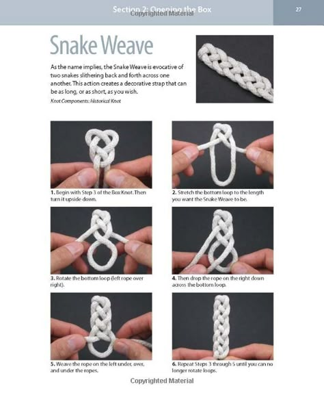 Snake weave knot #handmade #jewelry #knotting Seni Korea, Weave Bracelet, Decorative Knots, Lucet, Paracord Knots, Knots Diy, Hemp Jewelry, Rope Knots, Paracord Projects