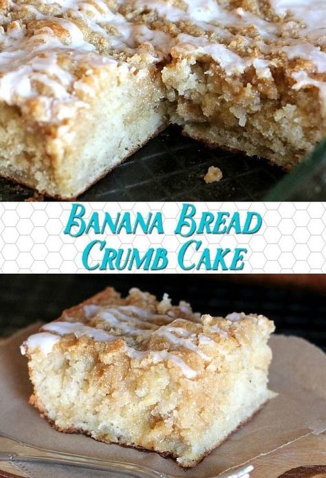 Banana Bread Crumble, Banana Crumb Cake, Banana Coffee Cakes, Crumb Coffee Cakes, Crumb Cake Recipe, Cake Form, Crumb Cake, Banana Recipes, Banana Cake