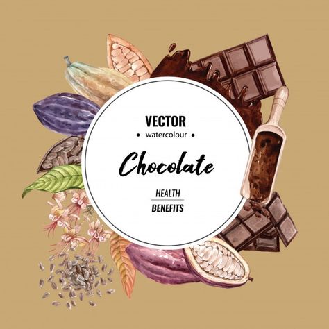 Logo Doce, Bar Illustration, Trees Watercolor, Chocolate Tree, Molduras Vintage, Chocolate Logo, Foil Business Cards, Cake Logo Design, Watercolor Food