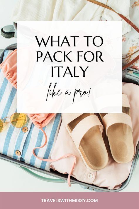 Pack For Italy, What To Pack For Italy, Italy Packing List, Packing Essentials List, Italian Vacation, Packing Guide, Amazon Travel, Travel Essentials List, Travel Must Haves