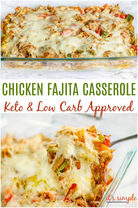 Chicken Fajita Casserole- Keto, Low Carb and Family Friendly Chicken And Hot Sausage Recipes, Fajita Casserole Recipe, Tasty Vegetables, Fajita Casserole, Tartiflette Recipe, Chicken Fajita Casserole, Low Carb Casseroles, Low Carb Eating, Menu Plan