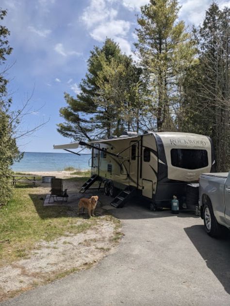 Camping In Michigan, Campfire Ideas, Copper Harbor Michigan, Michigan Campgrounds, Michigan Camping, Michigan Road Trip, Camping Resort, Best Campgrounds, Michigan Travel