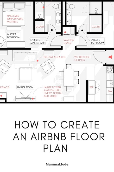 Airbnb Layout Design, Air Bnb House Plans, Air Bnb Floor Plan, Airbnb Floor Plans, Interior Design Airbnb, Airbnb House Design, Air B And B Ideas, Air Bnb Design Ideas, Airbnb Layout