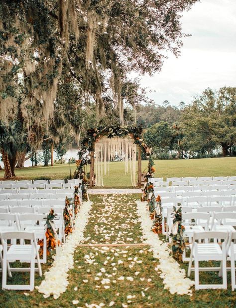 Outdoor Fall Wedding, Outdoor Wedding Decorations, Salou, Mansion Wedding, Outside Wedding, Whimsical Wedding, Wedding Aisle, Outdoor Wedding Ceremony, Wedding Ceremony Decorations