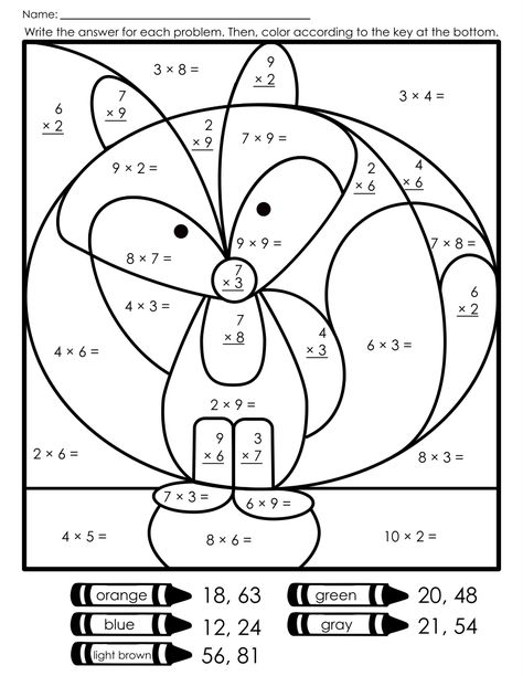 Printable Multiplication Worksheets Free Printable Multiplication Worksheets, Maths Colouring Sheets, Printable Multiplication Worksheets, Multiplication Fun, Basic Subtraction, Fun Math Worksheets, Math Coloring Worksheets, Multiplication Worksheets, Math Multiplication