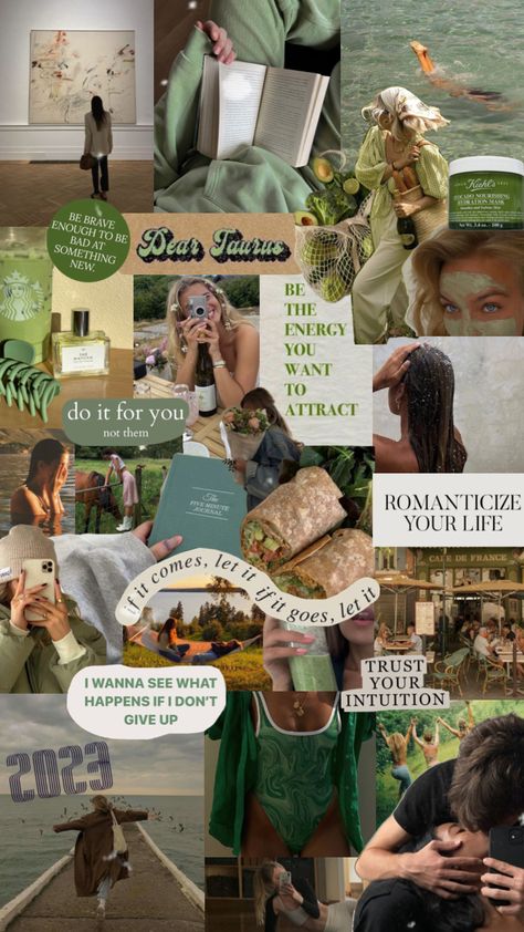 Taurus Vision Board, Collage Aesthetic Wallpaper Iphone, Taurus 2023, Collage Aesthetic Wallpaper, Granola Core, Aladdin Wallpaper, 2023 Aesthetic, Vision Board Examples, Vision Board Images