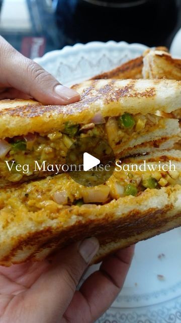 Shrilekha Patkar | Homechef💛 on Instagram: "Today’s Special ✨- Veggie Bliss: Mayo 🥪 🌱

🥪Craving a veggie delight? Indulge in our mouthwatering Veg Mayonnaise Sandwich recipe! Bursting with flavors and perfect for a quick snack or light meal, this sandwich is a must-try for all food enthusiasts!🍅🥒🥪

Recipe in the comments section, Follow for more♥️

#vegmayosandwich 
#vegmayonnaisesandwich 
#vegmayosandwichrecipe #vegsandwich❤️ #vegsandwichrecipe #keyafoods #keyafoodhacks #keyapizzaseasoning #hellmannsmayonnaise #cheesemayosandwich #vegsandwichwithcheese #grillmayocheesesandwich #sizzlethespice" Veg Mayonnaise Sandwich, Mayonnaise Sandwich Recipe, Healthy Mayo, Mayonnaise Sandwich, Mayo Sandwich, Veg Sandwich, Veggie Sandwich, Veggie Delight, Quick Snack