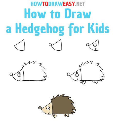 How to Draw a Hedgehog Step by Step #Hedgehog #HedgehogDrawing #Hog #EasyDrawing #Animals #AnimalsDrawing #HowtoDrawAnimals #DrawingTutorial #HedgehogSketch #HowtoDrawaHedgehog #HedgehogDrawingforKids How To Draw Hedgehog, How To Draw A Hedgehog, Easy Hedgehog Drawing, How To Draw Kindergarten Step By Step, Hedgehog Simple Drawing, Hedgehog Drawing Sketches, Hedgehog Doodle How To Draw, Draw A Hedgehog, Hedge Hog Drawings