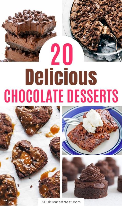 Chocolate Treats Easy, Chocolate Desserts Fancy, Dark Chocolate Desserts, Finger Desserts, Homemade Chocolate Truffles, Dark Chocolate Recipes, Chocolate Deserts, Chocolate Candy Recipes, Best Chocolate Desserts