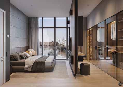 Bedroom Ideas For Couples Modern, Modern Luxury Bedroom, Modern Bedroom Interior, Luxury Bedroom Design, Bedroom Closet Design, Luxury Bedroom Master, Duplex House, Bedroom Bed Design, Modern Bedroom Design