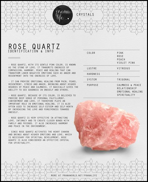 #TCGN: Therapeutic use of Crystals & Minerals: Prana Life | Rose Quartz Stone Magic, Rose Peach, Spiritual Crystals, Crystal Therapy, Crystal Healing Stones, Crystal Magic, Crystal Rose, Crystal Meanings, Rose Quartz Crystal