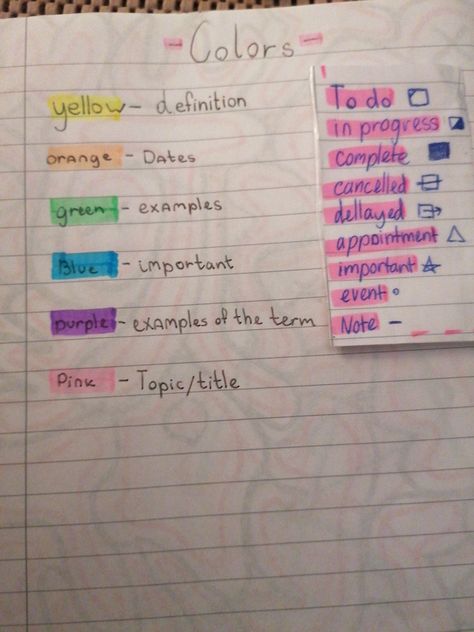 Highlight Color Code Notes, Highlighter Annotation Code, Using Highlighters To Study, Highlighter Pen Study Tips, Highlighter Hacks School, Notes Ideas Highlighter, How To Highlight Notes Properly, Highlighting Key For Notes Science, Highlighter Legend Notes