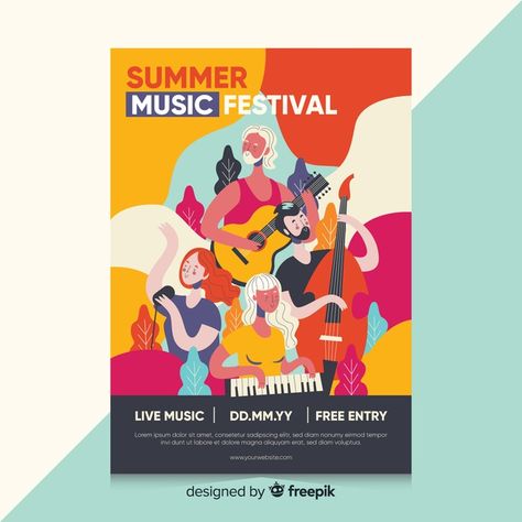 Musical Event Poster, Event Social Media, Food Festival Poster, Film Festival Poster, Summer Music Festival, Spring Festival Poster, Event Posters, Facebook Cover Design, Summer Music Festivals