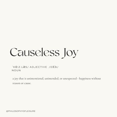 When there's no more running from fear, failure, suffering, or discomfort, nor chasing the next great purchase, experience, achievement, feeling, job, or love, the door opens to being happy right where we are, for no reason at all and no matter what life brings our way. There's a stillness and immersive peace in causeless joy, as it releases us from the transient nature of success, money, health, love, and even life itself - and that's the end game. #PoL #philosophyofleisure #causelessjoy #ca No More Chasing Quotes, No More Games Quotes, Chasing Money Quotes, Chasing Quotes, Chasing Happiness, Reason Quotes, Chasing Life, End Game, Game Quotes