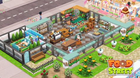 Food Street Design, Food Street Game, Street Game, Food Street, Gaming Decor, Street Design, Bake Shop, Food Shop, Vaseline