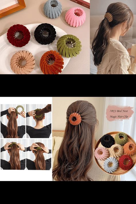 Birds Nest Plate Hairpin for Women and Girls Magic Hair, Bird Nest, Ponytail Holders, Hair Pins, Hair Clips, Short Hair Styles, Velvet, Birds