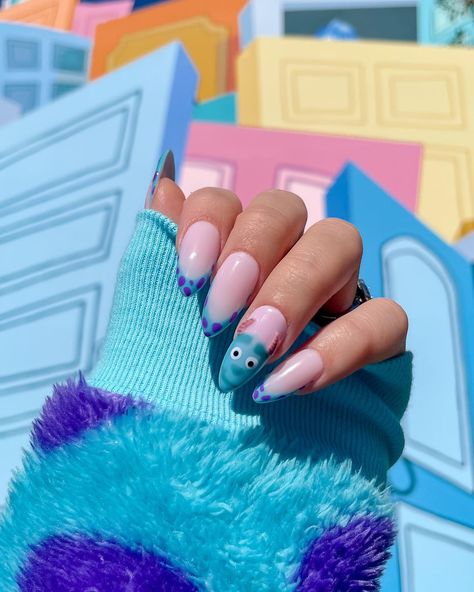 Posted by Zoe Scott: Welcome to the enchanting world of Disney-inspired nail art! In this post, titled "50 Latest Disney Nails Ideas to Try in 2024," we delve into a varie... Disney Nails Long Acrylic, Monsters Inc Nails Design, Sully Nails Monsters Inc, Cute Disney Acrylic Nails, Disney Princess Acrylic Nails, Monster Inc Nails Design, Inside Out Nails Disney, Disney Characters Nails, Disney Pixar Nails