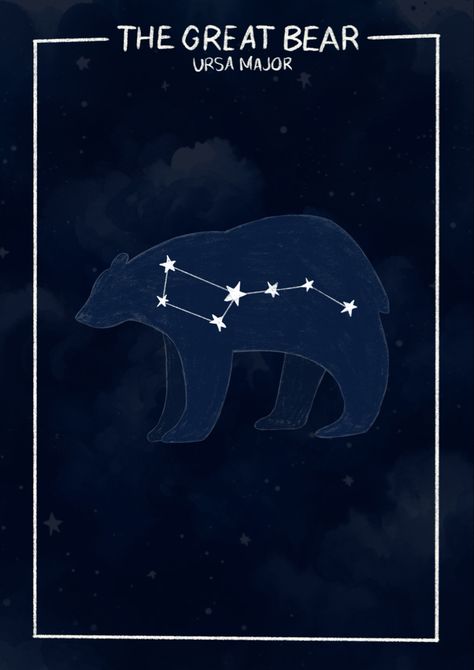 Homeschool Stars & Constellations - Ursa Major (The Great Bear) Bear Constellation, Constellation Craft, Ursa Major Constellation, Diver Art, Stars Constellations, Winter Unit, Solar System Planets, Ursa Major, Constellation Print