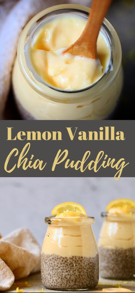 Vanilla Chai Pudding, Chia Seed Pudding Sweet, Lemon Cheesecake Chia Pudding, Passion Fruit Chia Seed Pudding, Chia Seed Pudding Lemon, Lemon Cream Chia Pudding, Sugar Free Chia Seed Pudding, Lemon Curd Chia Pudding, Sugar Free Lemon Pudding Recipes