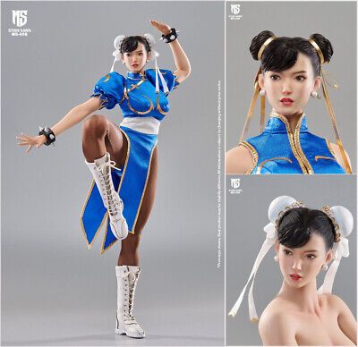 Premium Pre-order STAR MAN MS-008 1/6 Female Fighter Chun-li Collectible Action Figure, Toys Clenched Hand, Capcom Characters, Chun Li Cosplay, H Anime, Female Fighter, Action Figure Accessories, Chun Li, White Headband, Action Figures Collection