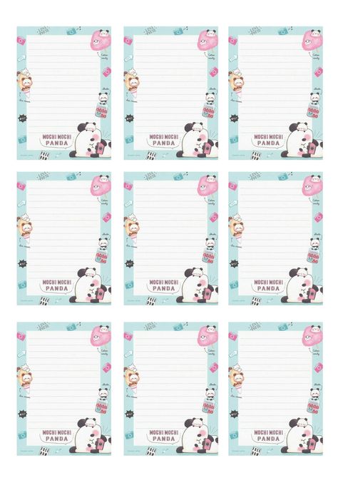 Cute Sticky Notes Printable, Sticky Notes Printable, Free Printable Planner Stickers Kawaii, Notepad Crafts, Diy Name Tags, Memo Pad Design, Organization Planner, Barbie Printables, Bullet Journal Ideas Templates