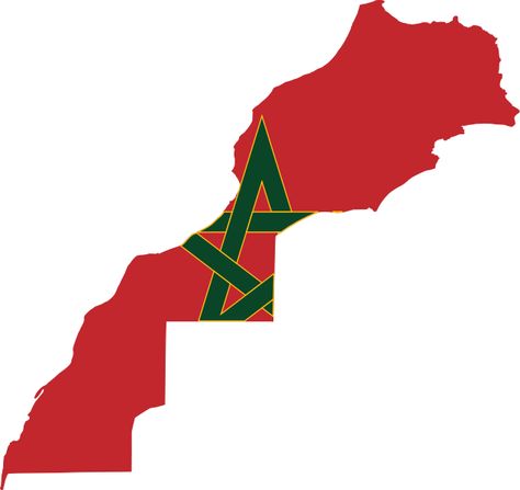 Flag map of Morocco with west Sahara Morocco Map, Moroccan Flag, Vietnam Flag, Funny Flags, Morocco Flag, African Flag, Western Sahara, Flag Art, Png Vector