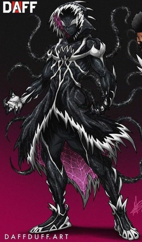 Marvel Symbiote Concept Art, Symbiote Concept Art, Symbiote Oc Art, Spiderman Concept Art, Superhero Oc Character Design, Night Spider, Spider Man Oc, Venom Design, Deaths Door