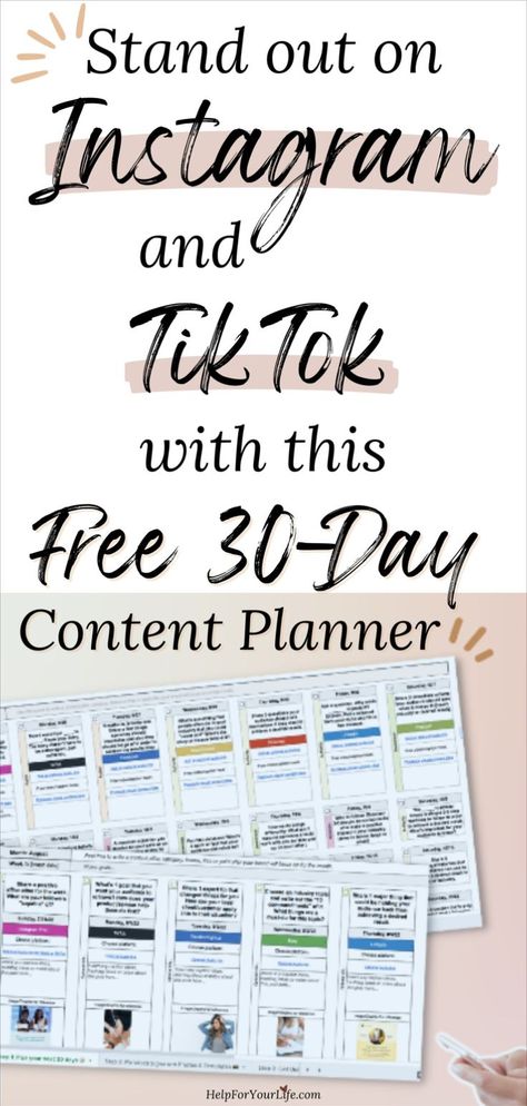 No need to worry about what to post on social media for 30 days with this free content planner. Get more engagement and gain more traction without the headache of wondering what to post. *Pixistock *affiliate *HelpForYourLife Free Content Planner, Social Media Marketing Planner, Social Media Content Planner, Seo Blog, Marketing Planner, Social Media Content Calendar, Small Business Social Media, Social Media Marketing Content, Content Planner