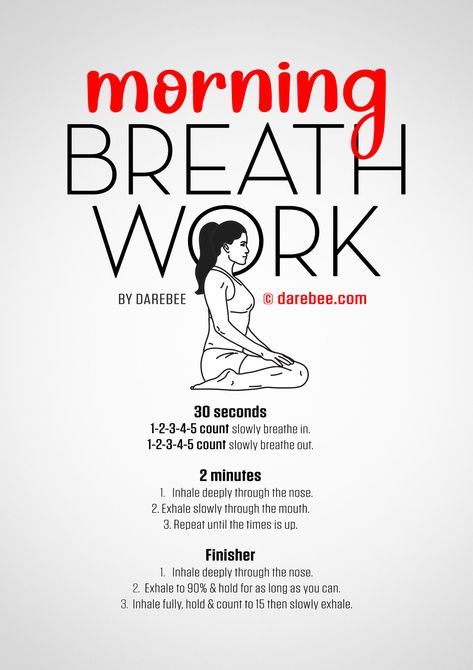 Morning Breathwork Workout Morning Bodyweight Workout, Morning Breathing Exercises, Morning Breathwork, Workout Anatomy, Breathwork Exercises, Breath Exercises, Breathwork Techniques, Rugby Workout, Yoga Breathing Exercises