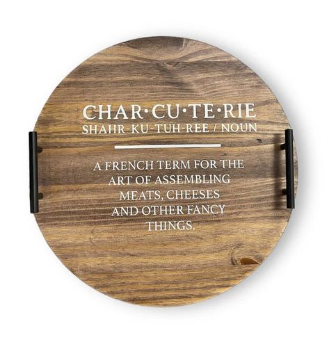 Funny Serving Tray Quotes, Serving Tray Quotes, Charcuterie Gifts, New Hampton, Serving Tray Decor, Funny Kitchen, Black Handles, Kitchen Humor, Lazy Susan