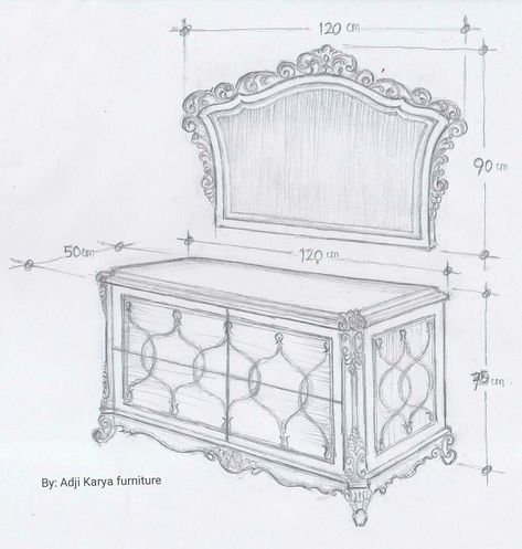 Sketsa desain meja rias jepara Furniture Design Sketches, Design Sketch, Design Inspo, Drawing Reference, Furniture Design, Architecture, Bedroom, Furniture, Quick Saves