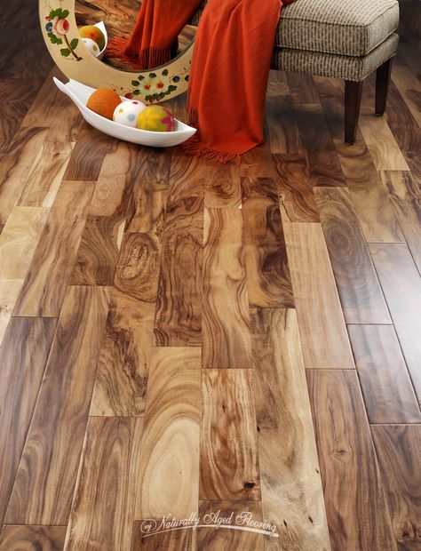 "Eye catching for its stunning rings and attractive wood grain, Pacific Engineered Hardwood Flooring brings to your floors the visual appeal and natural toughness of Acacia wood, and the remarkable durability that only engineered hardwood can deliver.The planks of Pacific hardwood flooring display the splendid reddish-brown tones and dark veins distinctive of Acacia wood, providing a warm, rich touch to the surface with its contrasting rings and streaks of color. 25.83 SQ-FT per box Acacia Flooring, Acacia Hardwood Flooring, Acacia Wood Flooring, Lvp Flooring, Dark Hardwood, Wood Floors Wide Plank, Wide Plank Flooring, Wood Look Tile, Solid Hardwood Floors