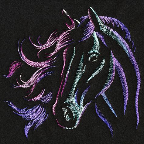 Horse Dot Painting, Freestanding Lace Embroidery, Urban Threads, Rhinestone Art, Dot Art Painting, Nature Art Painting, Applique Embroidery Designs, A Level Art, Free Machine Embroidery Designs