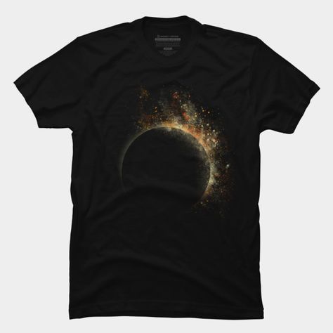 Eclipse T-Shirt Bleach Painting, Tshirt Design Diy, Tshirt Style Outfit, Bleaching Clothes, Strega Fashion, How To Tie Dye, Bleach Tie Dye, Bleach T Shirts, Tshirt Design Inspiration