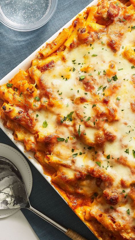 Joanna Gaines Pink Baked Ziti, Southern Living Baked Ziti, Joanna Gaines Baked Ziti, Ina Garten Baked Ziti, Ziti Lasagna Bake, Ziti Casserole Baked, Best Ziti Recipe, No Meat Baked Ziti, Pasta Baked Dishes