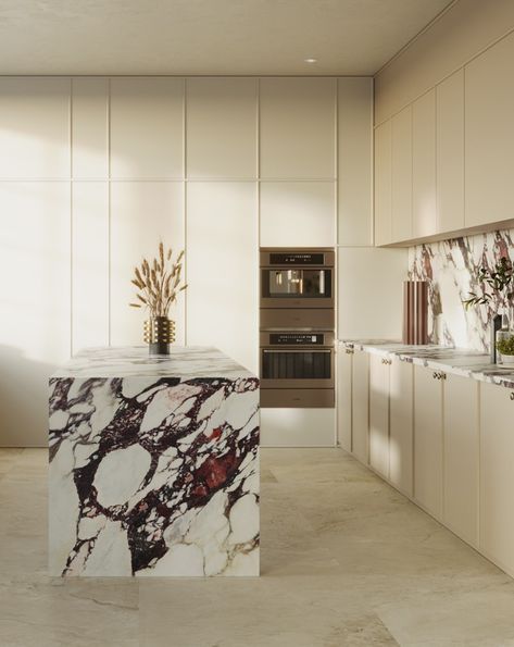 Calacatta Viola - kaolin Viola Calacatta Kitchen, Calcutta Viola Marble Kitchen, Calacatta Viola Kitchen, Viola Marble Kitchen, Viola Kitchen, Calacatta Kitchen, Texture Bathroom, Greg Natale, Calacatta Viola