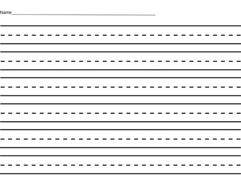 This lined paper is perfect for kids in preschool, kindergarten, first grade, and second grade. The lines help students perfect their handwriting skills while providing plenty of space for writing sentences or journal stories. The printable writing paper bundle is great for classroom use by teachers and homeschool use by parents! Lined Paper For Kindergarten Writing, Kindergarten Lined Paper Free Printable, Lines For Writing Practice, Free Lined Paper Printable Templates, Printable Writing Paper For Kids, Lined Paper Template Free Printable, Free Writing Paper Printables, Free Printable Writing Paper, Writing Sheets For Kindergarten