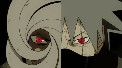 1804 Naruto Gifs - Gif Abyss - Page 3 Obito Uchiha Kakashi, Kakashi Obito, Obito Uchiha, Anime Character, Naruto, Gif, Red, Anime