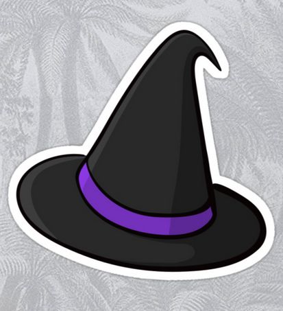 Witch hat stickers. Great for Halloween Witch Hat Cartoon, Tax Collector, Doodles Stickers, Crayon Crafts, Black Witch Hat, Cash Box, Black Witch, Halloween Drawings, Mini Drawings