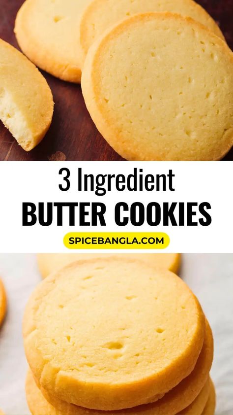 Easy Biscuit Recipe 3 Ingredients, 3 Ingredients Recipes, 3 Ingredient Butter Cookies, Air Fryer Cookies, Best Butter Cookie Recipe, Butter Cookie Recipe Easy, Butter Cookies Easy, 3 Ingredient Cookies, Easy Biscuit Recipe