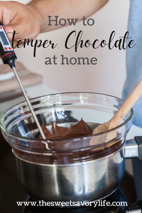 Tempering Chocolate Chips, Chocolate Bowls How To Make, Chocolate Hacks Ideas, How To Flavor Chocolate, Tempering Chocolate Tutorials, Temper Chocolate How To, How To Make Dark Chocolate, How To Temper Chocolate Chips, How To Melt Chocolate For Dipping