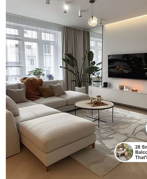 Condo Den Ideas Small Spaces, Small Apartment Styling, Apartment Living Room Coffee Tables, Living Room Small Spaces Ideas, Modern Minimalist Living Room Apartment, Small Apartment Inspiration Living Room, Small Living Room Couch Ideas, Organized Apartment, Living Room Small Space