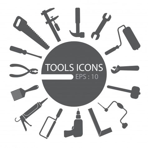 Tool Logo Design, Tool Logo, Garage Furniture, Typographic Logo Design, Construction Tools, Car Tools, Graphic Editing, Car Maintenance, Logo Sticker