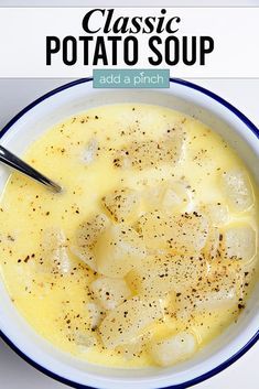 Classic Potato Soup, Simple Potato Soup, Old Fashioned Potato Soup, Creamy Potato Soup Recipe, Homemade Potato Soup, Best Potato Soup, Potato Bacon Soup, Cream Of Potato Soup, Potato Soup Easy