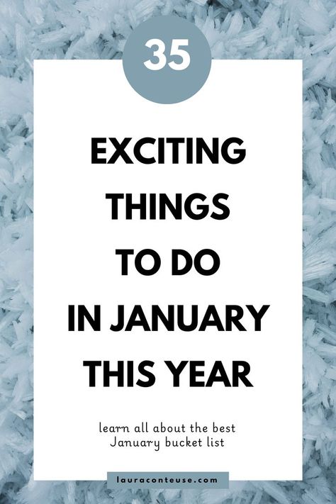 Looking for January bucket list ideas or things to do at the start of the year? It's time to create a seasonal bucket list! This blog post offers a perfect list of January activities for adults to start the year strong. Explore winter bucket list ideas and things to do in January to keep your month exciting. Create new January habits with monthly habits that boost your personal growth. Check off your January checklist and try fun, seasonal activities with these helpful personal growth tips! January To Do List Ideas, Things To Do In January Bucket Lists, Things To Do Once A Month, January Challenge 2025, Bucket List January, January Bucket List 2025, What To Do In A Day, Things To Do In The New Year, Unique Bucket List Ideas