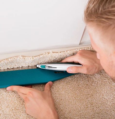 How to Install Carpet | Budget Dumpster How To Lay Carpet, Install Carpet, Carpet Diy, Guide Words, New Flooring, Carpet Installation, Diy Carpet, You Get It, Next At Home