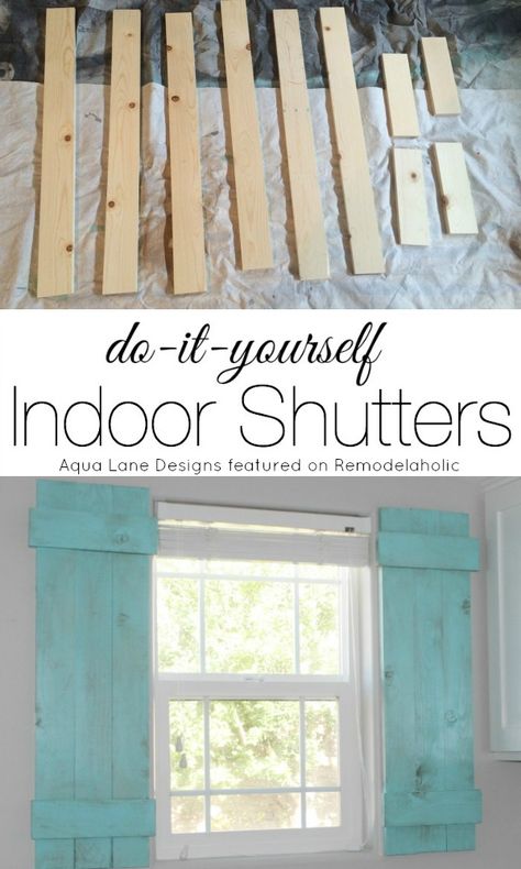 Diy Indoor Shutters, Diy Interior Window Shutters, Diy Wood Shutters, Shutters Repurposed Decor, Indoor Shutters, Interior Window Shutters, Diy Shutters, Interior Shutters, Interior Windows