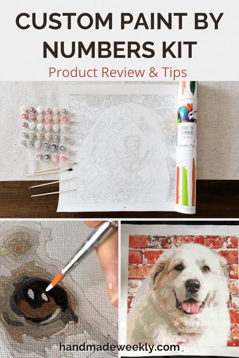 Custom Paint By Numbers - Product Review & Tips & Tricks! - Handmade Weekly Fathersday Crafts, Turn Photo Into Painting, Review Tips, Paint Your Pet, Beginners Painting, Wonderful Wednesday, Canvas For Beginners, Favorite Paint, Painting Ideas On Canvas