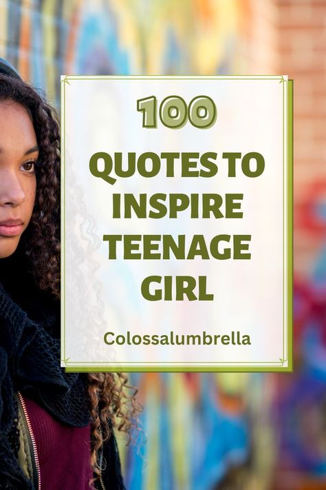 Our collection of 100 quotes is a treasure trove of wisdom for teenage girls. Each quote is handpicked to uplift, motivate, and elevate young minds. From self-love and acceptance to dreaming big and embracing challenges, these quotes encompass the essence of empowerment. Whether you're seeking a daily dose of inspiration or a guiding light during tough times, these quotes will remind you of your inner strength and inspire you to shine. Teen Daughter Quotes From Mom, Girl Drama Quotes, Womanhood Quotes, Teenager Quotes About Life, Tough Quote, Inspirational Quotes For Teens, Perfect Quotes, Girl Struggles, Dream Big Quotes