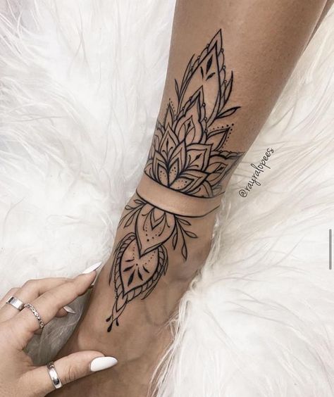 If you're looking for some inspiration for your next tattoo, or just want to see some of the most creative and well-done pieces out there, the subreddits r/tattoo and r/tattoos are the perfect places to start. Ankle Tattoos For Women Mandala, Mandala Foot Tattoo, Ankle Foot Tattoo, Calf Tattoos For Women, Mandela Tattoo, Shin Tattoo, Ankle Tattoos For Women, Anklet Tattoos, Leg Tattoos Women